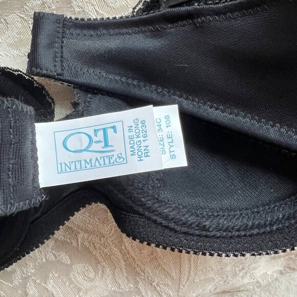 NWT Q – T  Intimates Lace Underwire Demi Everyday Bra 34C Black - Picture 11 of 11